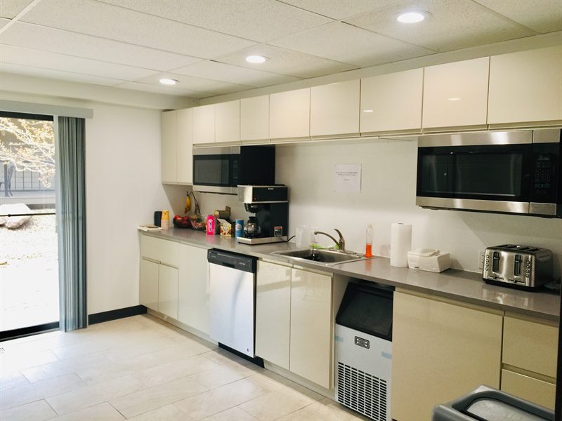 Kitchen with coffee and snacks at Zipdesk
