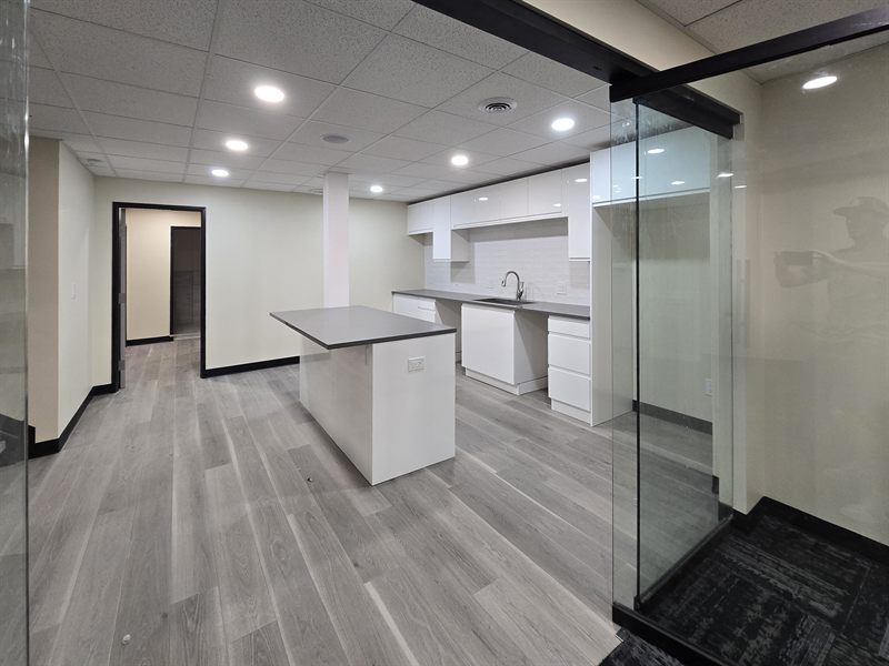 Kitchen and lobby at Zipdesk